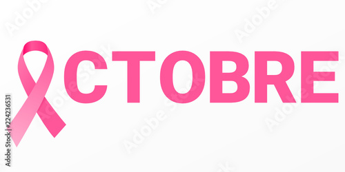 Breast Cancer Awareness Month vector icon illustration