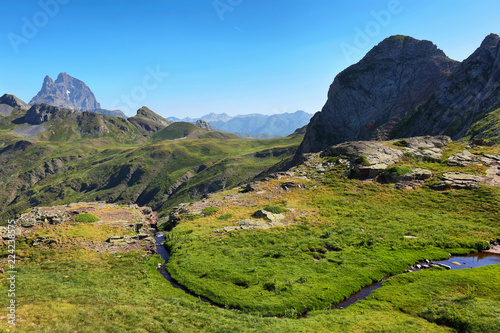 Pic du Midi d Ossau from Anayet plateau in Spanish Pyrenees, Spain photo