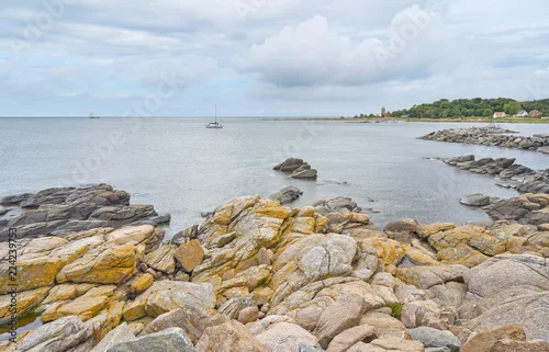 Obraz Linia brzegowa Morza Bałtyckiego. Wyspa Bornholm w Danii