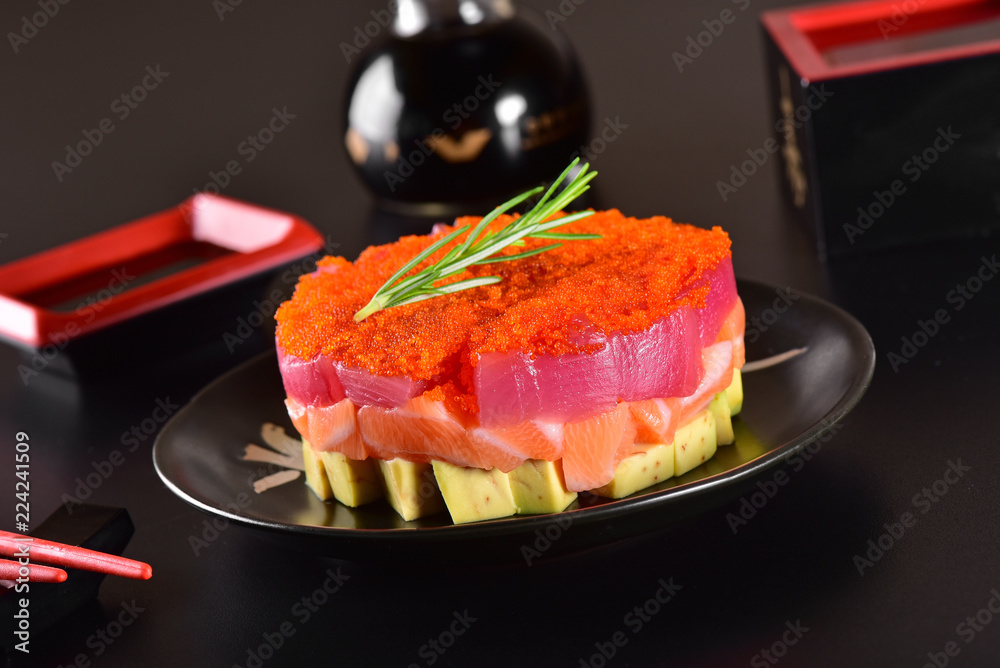 Salmon and avocado tartar Salmon and avocado tartar
