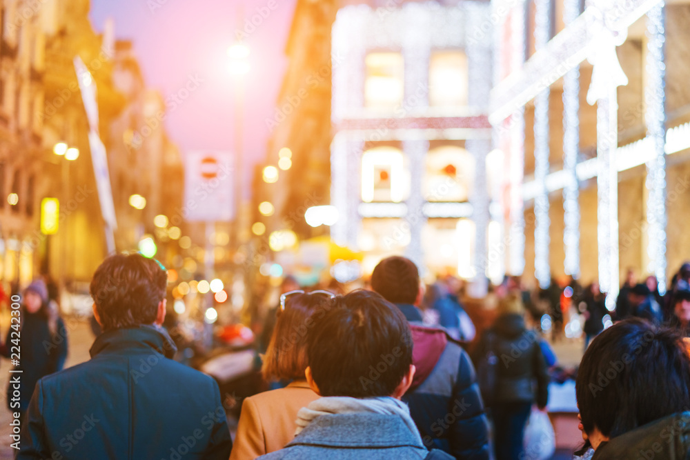 people crowd walking on busy street people crowd walking on busy street