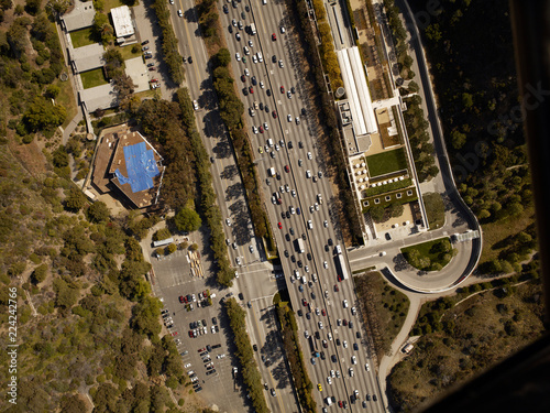 Aerial view highway