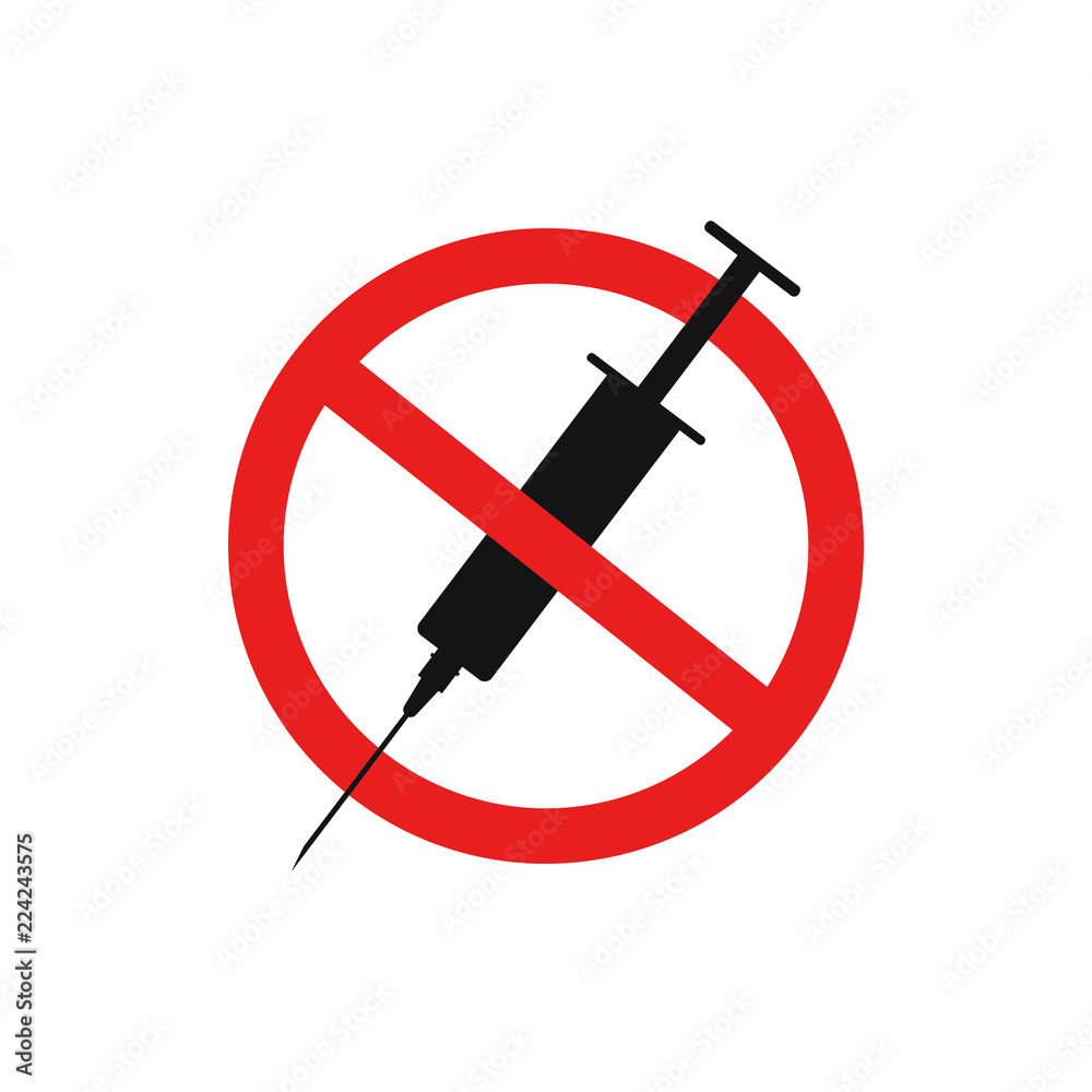 No drugs sign. Vector. Isolated.
No drugs sign. Vector. Isolated.