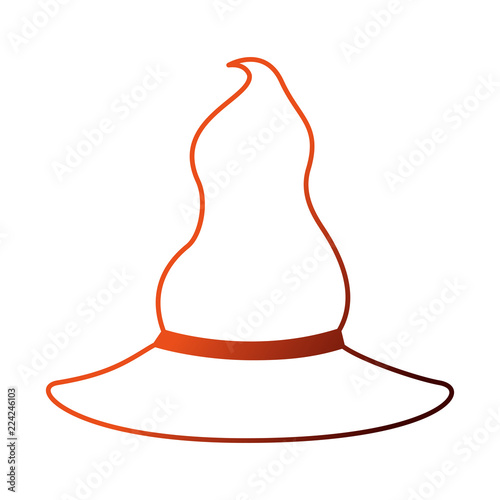 halloween witch hat isolated icon