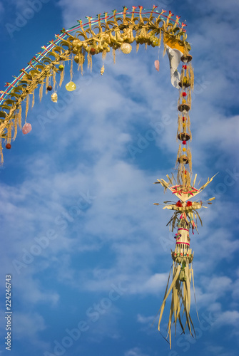 Detail of Balinese Hindu Holiday Decorations Called 