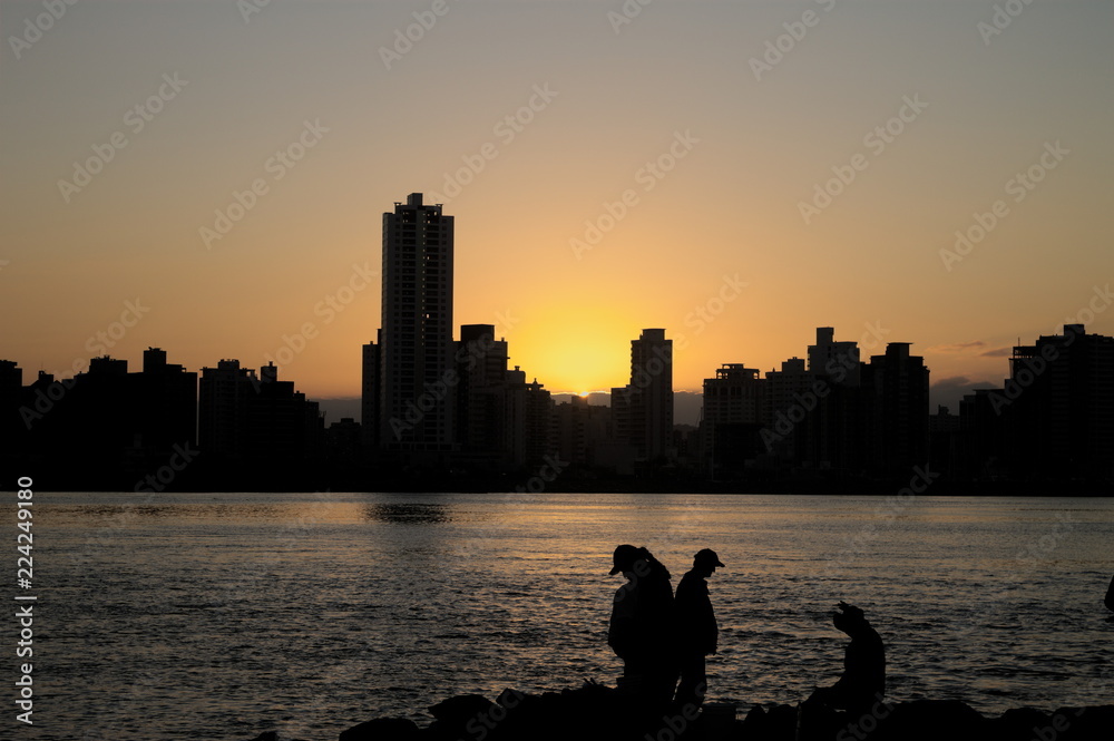Sunset at Itajai, Brazil