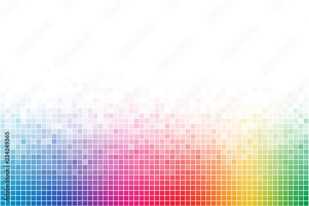 Abstract Rainbow Square Mosaic Background