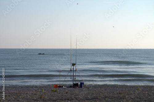 fishing on the beach,horizon,summer,waves,nature,water,seascape