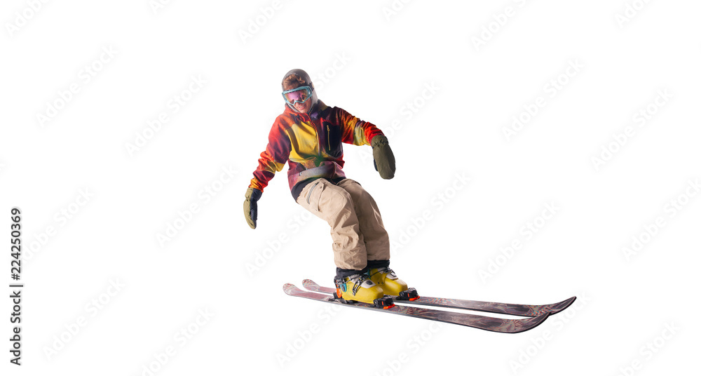 Fototapeta premium Skiing isolated
