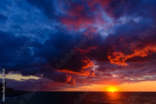 Purple sunset over the Black Sea © vahanabrahamyan
