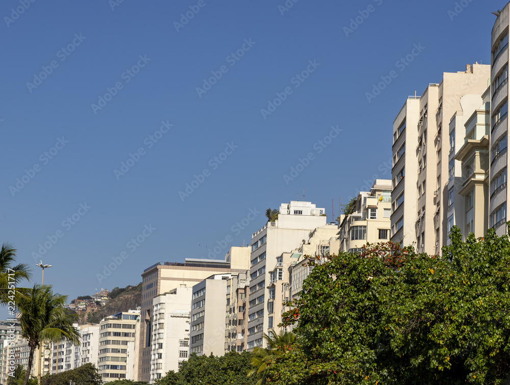 Cities with special architectures. Copacabana Beach, Rio de Janeiro Brazil South America 