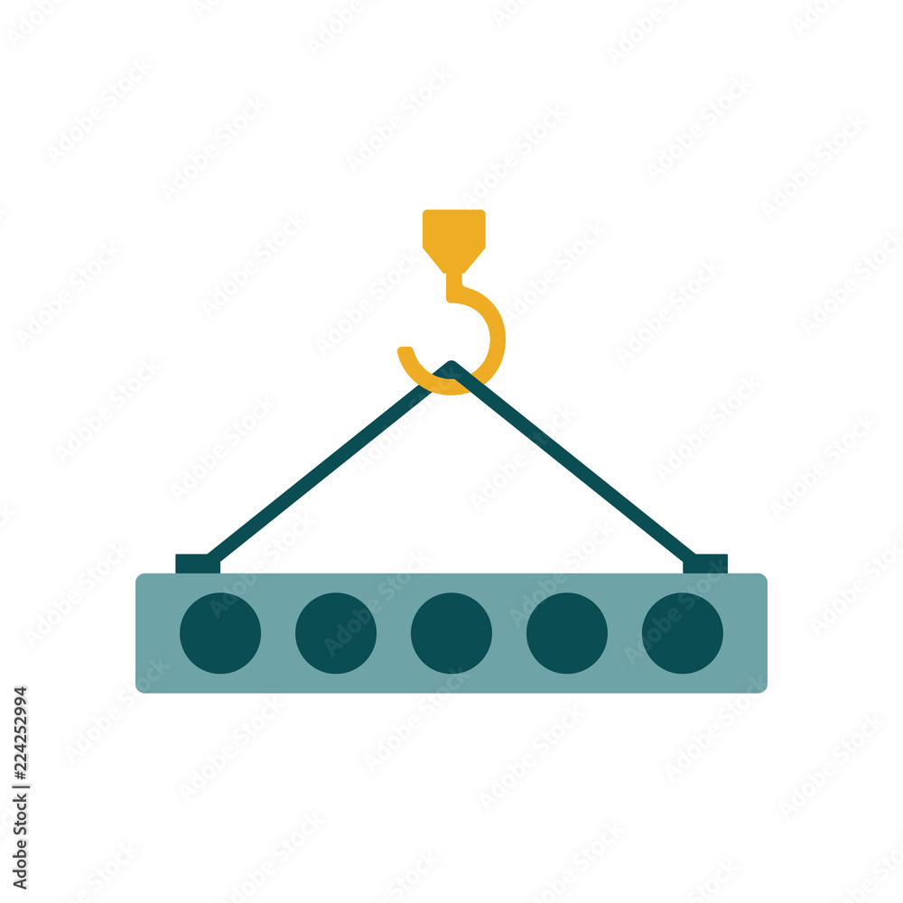 crane hook with concrete colored icon. Element of colored construction sign for mobile concept and web apps. Color crane hook with concrete icon can be used for web and mobile crane hook with concrete colored icon. Element of colored construction sign for mobile concept and web apps. Color crane hook with concrete icon can be used for web and mobile