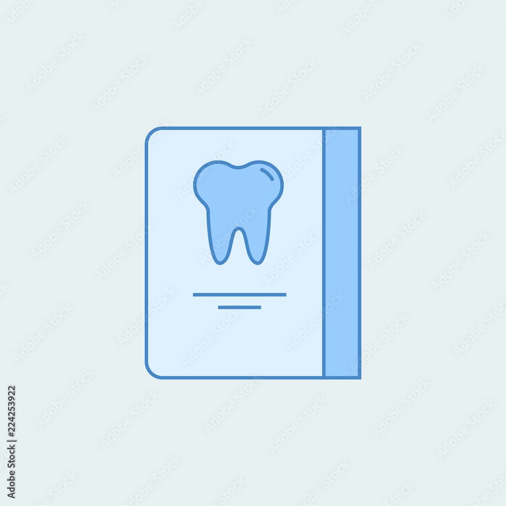 Dentist reception days schedule 2 colored line icon. Simple colored element illustration. Outline symbol design from dental set Dentist reception days schedule 2 colored line icon. Simple colored element illustration. Outline symbol design from dental set