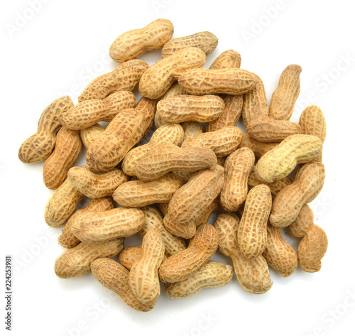 Dried peanuts in closeup