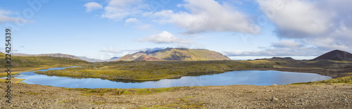 landscape with lake and mountains