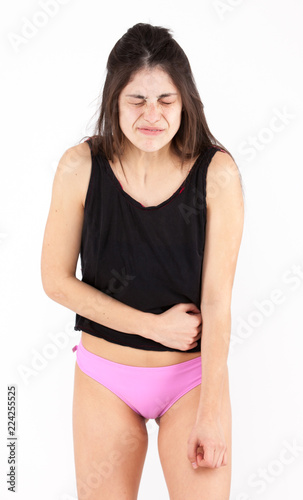 Anger is a fear emotional girl on a light background