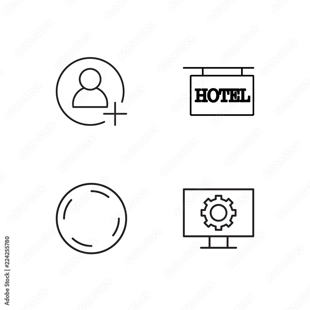 business simple outlined icons set business simple outlined icons set