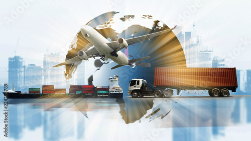 transportation world business,industry of logistic , import export supply or shipping business