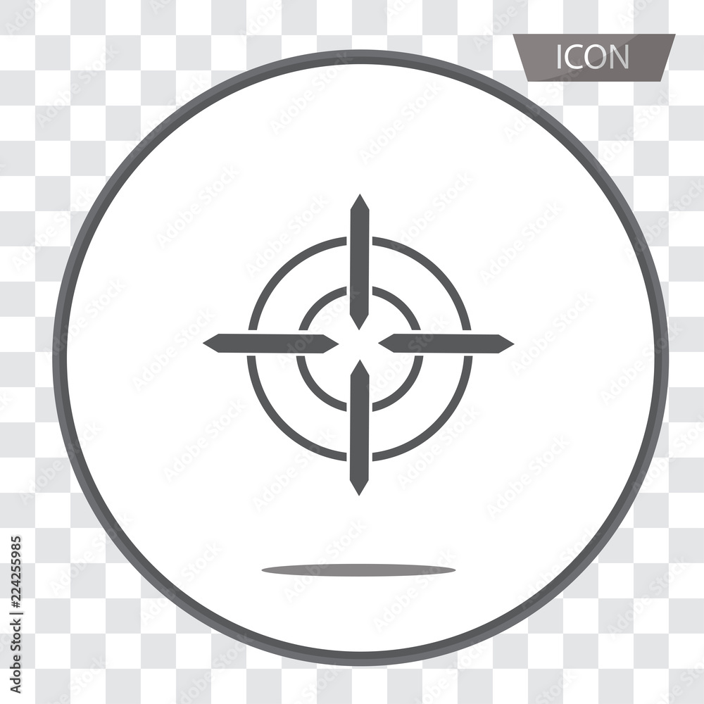 aim icon vector , Target symbols isolated on white background. aim icon vector , Target symbols isolated on white background.