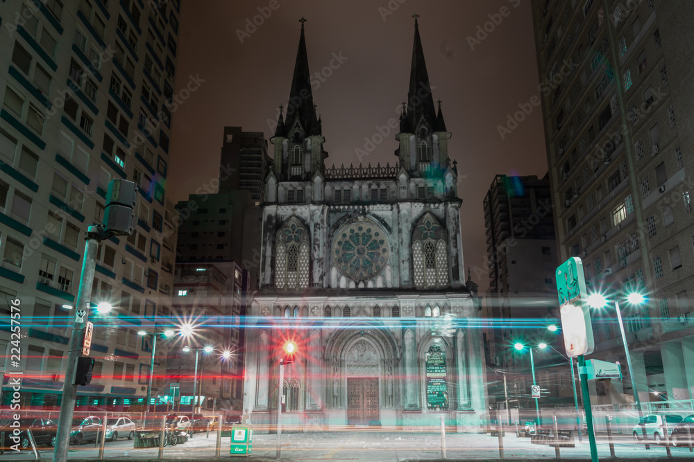 Fototapeta premium lights and church