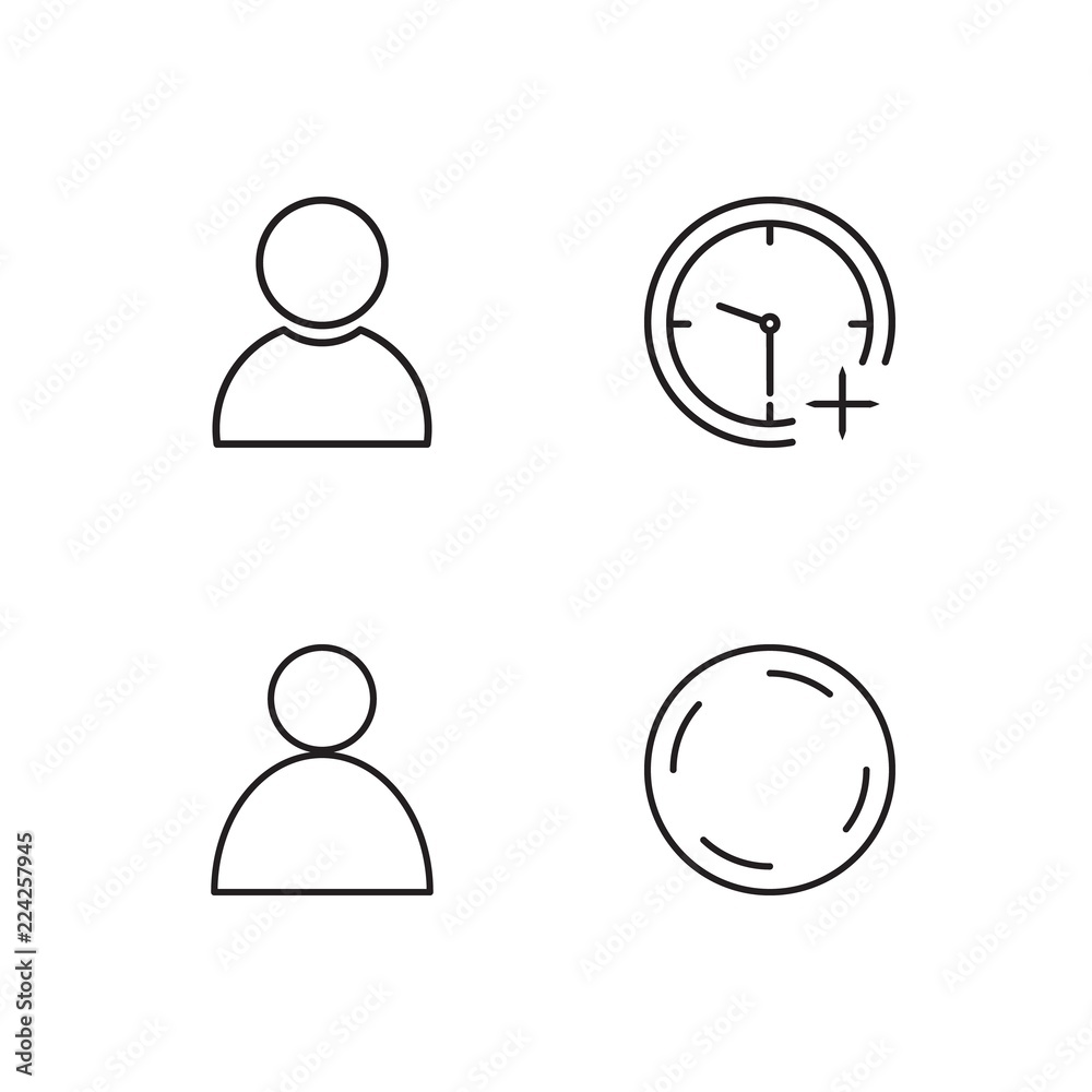 business simple outlined icons set business simple outlined icons set