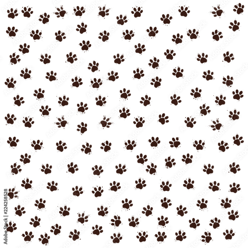 Huellas de perro marrones Stock Illustration