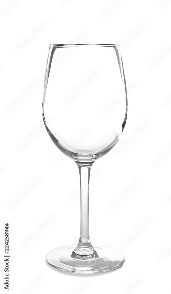 Clean empty glass on white background. Washing dishes Clean empty glass on white background. Washing dishes