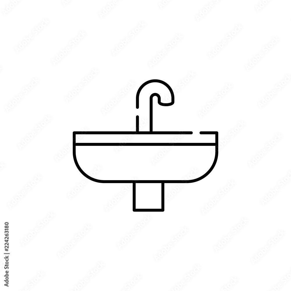 sink icon. Element of construction for mobile concept and web apps illustration. Thin line icon for website design and development, app development sink icon. Element of construction for mobile concept and web apps illustration. Thin line icon for website design and development, app development