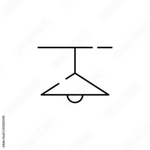 chandelier, lamp icon. Element of construction for mobile concept and web apps illustration. Thin line icon for website design and development, app development