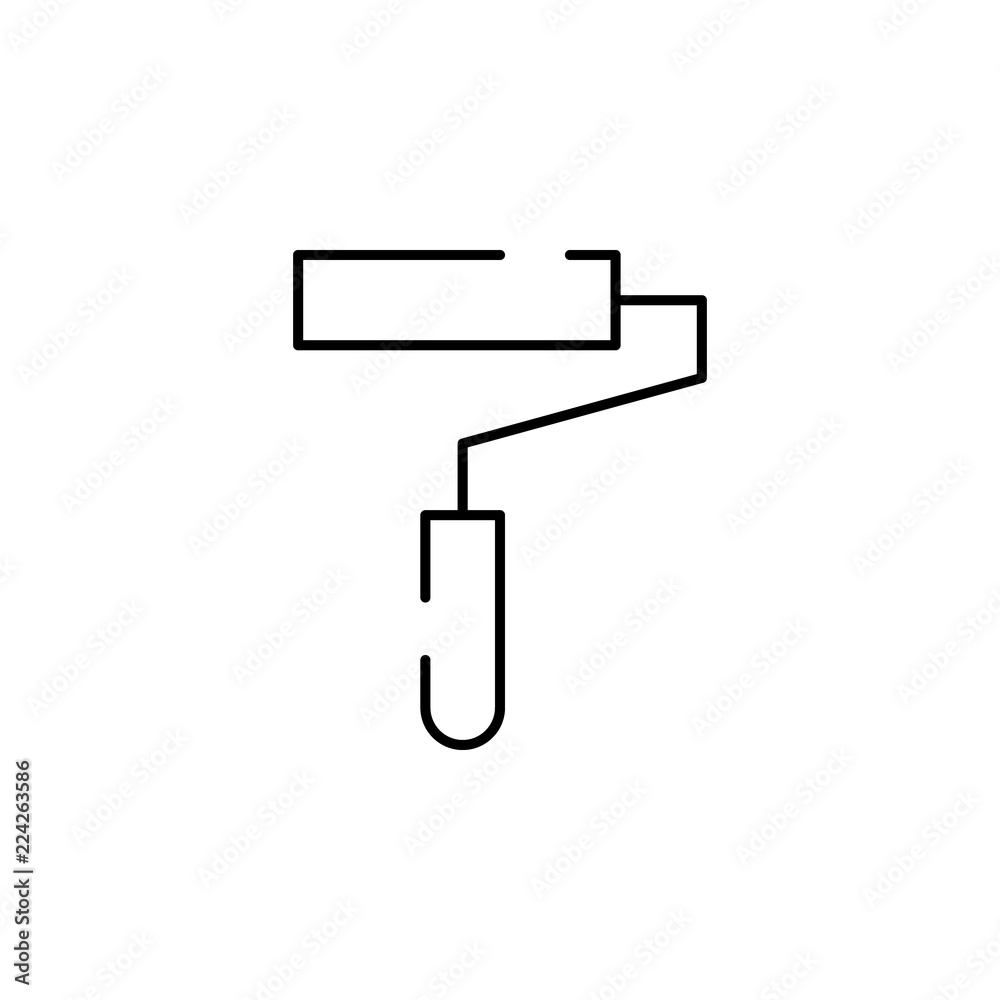 paint roller icon. Element of construction for mobile concept and web apps illustration. Thin line icon for website design and development, app development paint roller icon. Element of construction for mobile concept and web apps illustration. Thin line icon for website design and development, app development