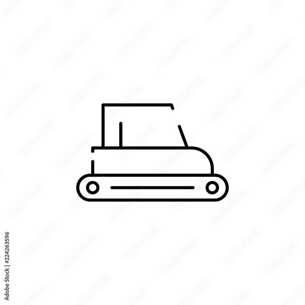 tractor, car icon. Element of construction for mobile concept and web apps illustration. Thin line icon for website design and development, app development tractor, car icon. Element of construction for mobile concept and web apps illustration. Thin line icon for website design and development, app development