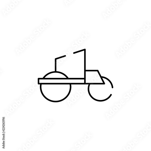 asphalt compactor icon. Element of construction for mobile concept and web apps illustration. Thin line icon for website design and development, app development