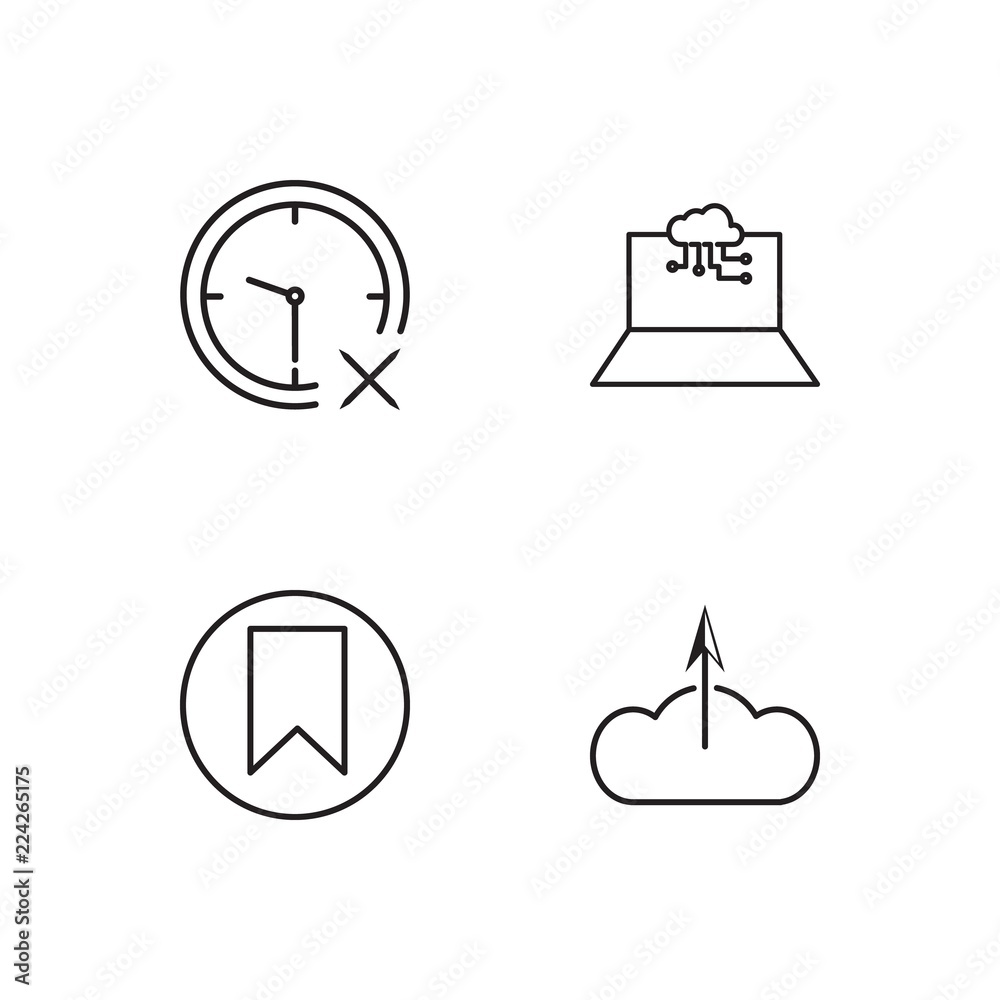business simple outlined icons set business simple outlined icons set