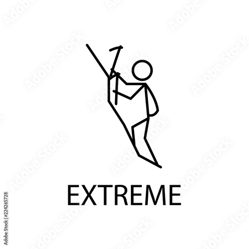 relaxation in extreme icon. Element of recreation icon for mobile concept and web apps. Thin line relaxation in extreme icon can be used for web and mobile
