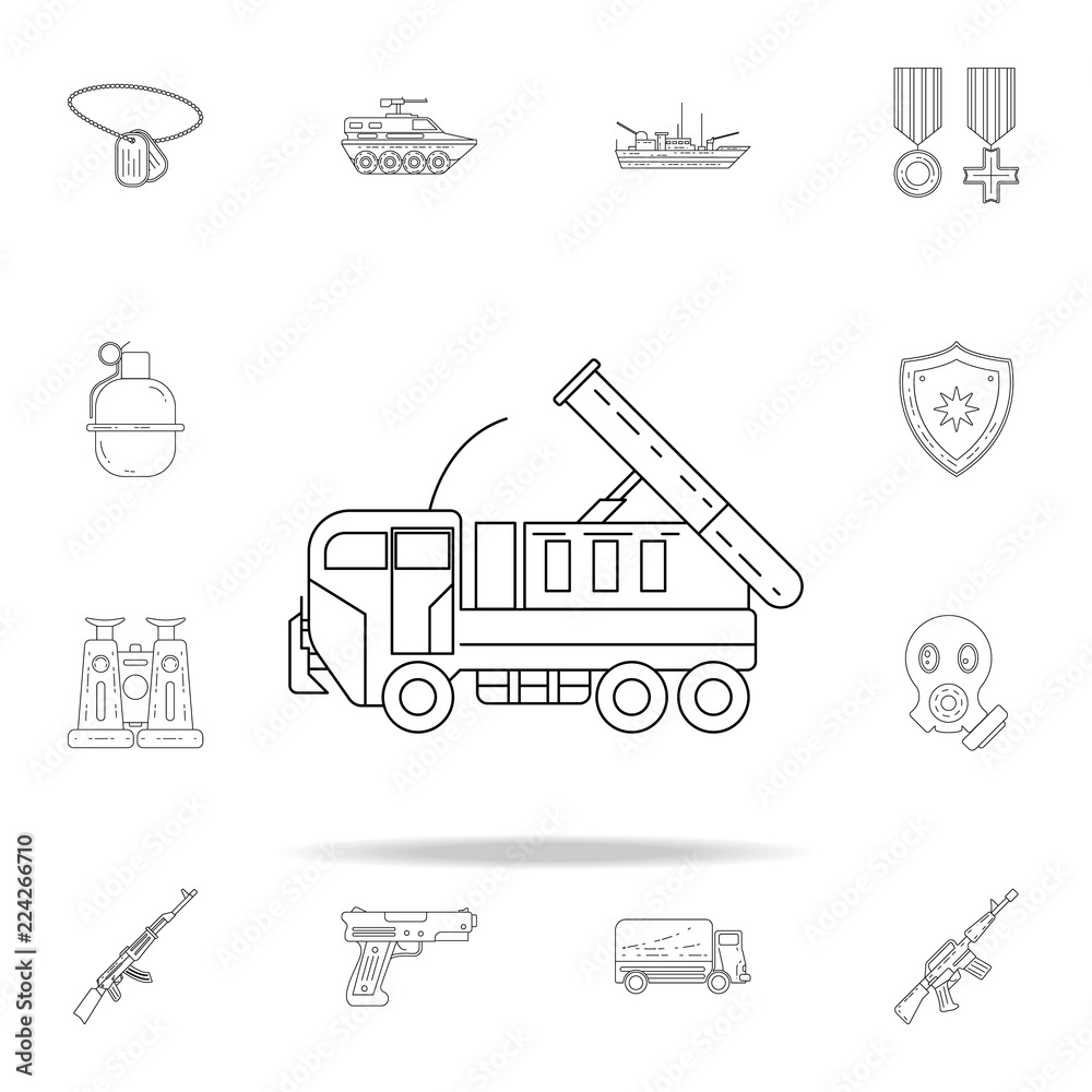 cargo rocket launcher icon. Army icons universal set for web and mobile