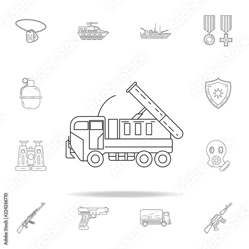 cargo rocket launcher icon. Army icons universal set for web and mobile
