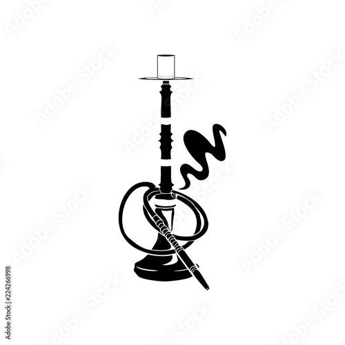Hookah silhouette for design icon