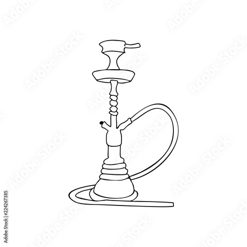 Hookah silhouette for design icon