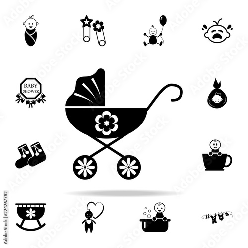 baby carriage icon. Baby icons universal set for web and mobile