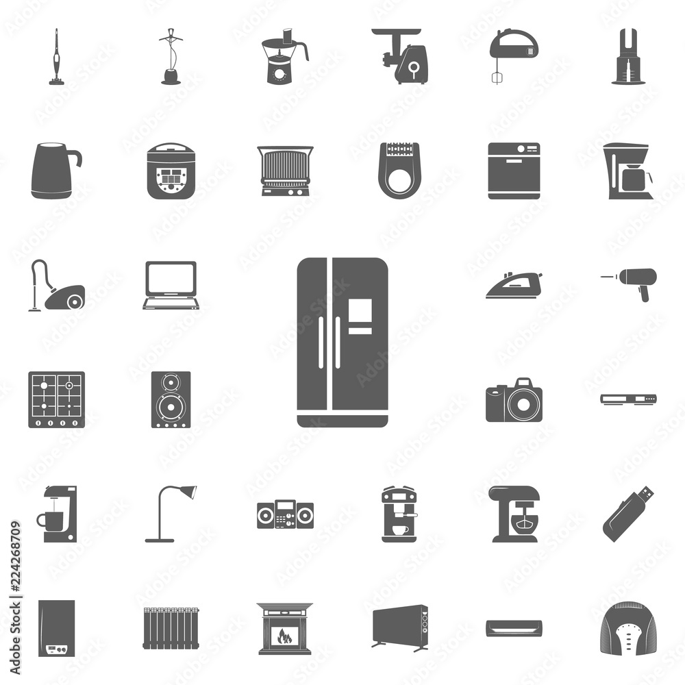 two door refrigerator icon. Electro icons universal set for web and mobile