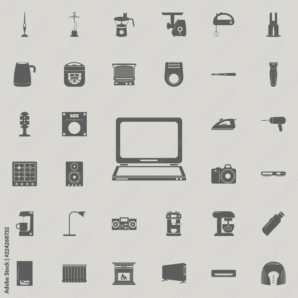 a laptop icon. Electro icons universal set for web and mobile a laptop icon. Electro icons universal set for web and mobile