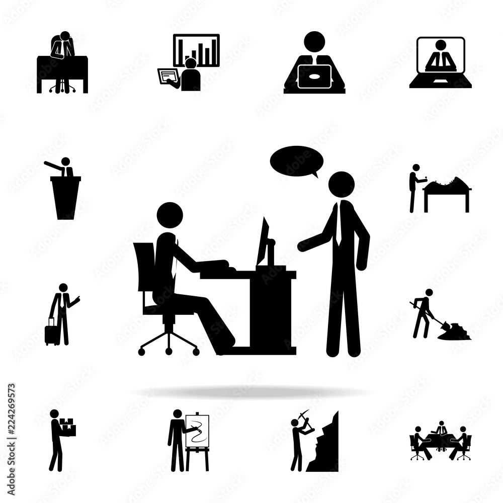 business conversation icon. people in work icons universal set for web and mobile business conversation icon. people in work icons universal set for web and mobile