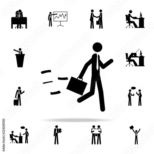 business man with a diplomat icon. people in work icons universal set for web and mobile