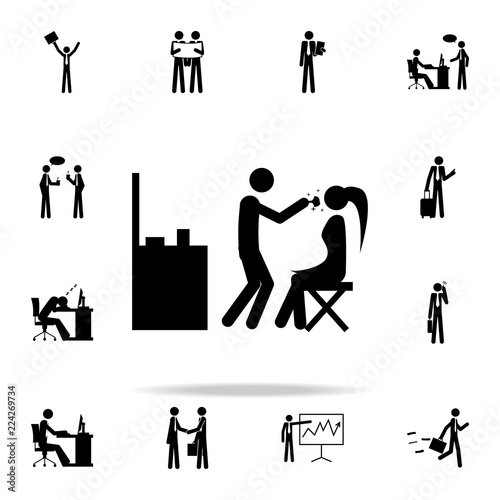 visagiste icon. people in work icons universal set for web and mobile