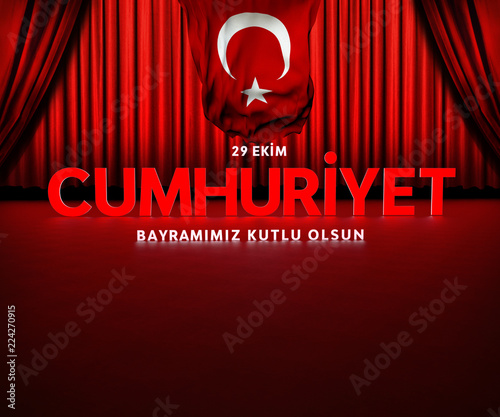 Turkey, Republic Day, 3D Design Scene