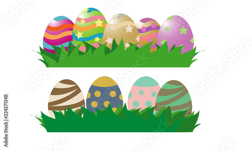 easter egg banner vector