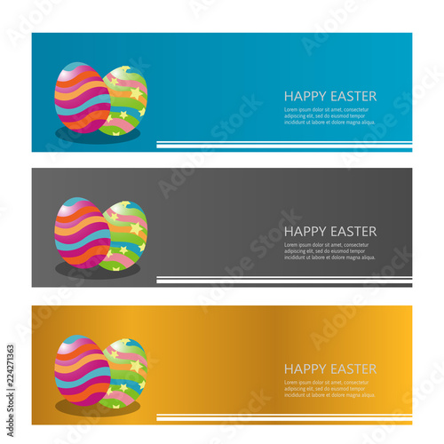 easter egg banner vector