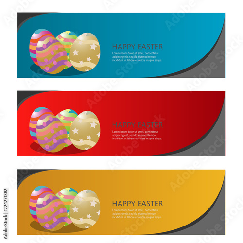 easter egg banner vector