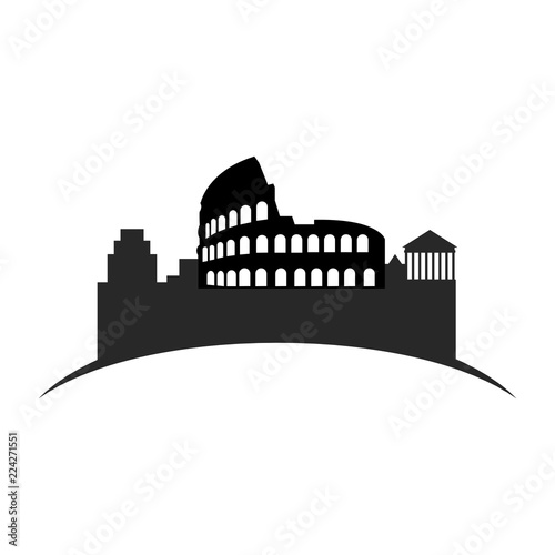 Canvas Print Isolated cityscape of Rome