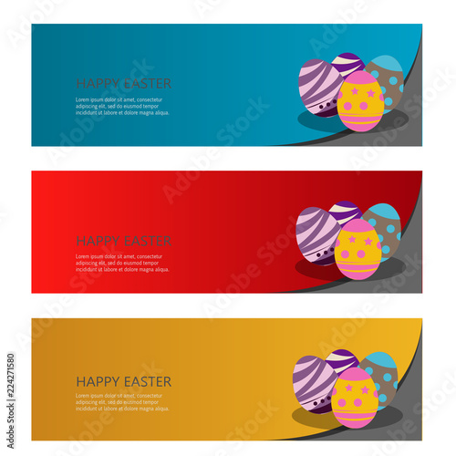 easter egg banner vector